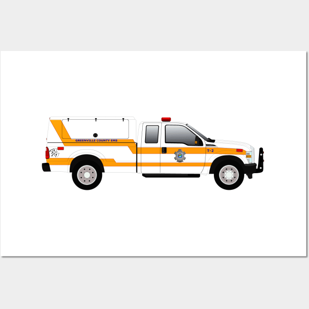 greenville county EMS Quick response vehicle Wall Art by BassFishin